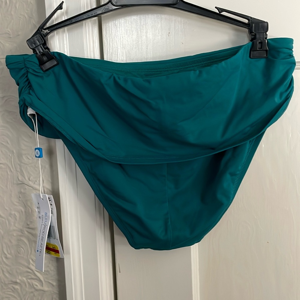 NWT Bleu By Rod Beattie Kore Sarong Hipsyer Bikini Bottom Blue 8 - Picture 3 of 4